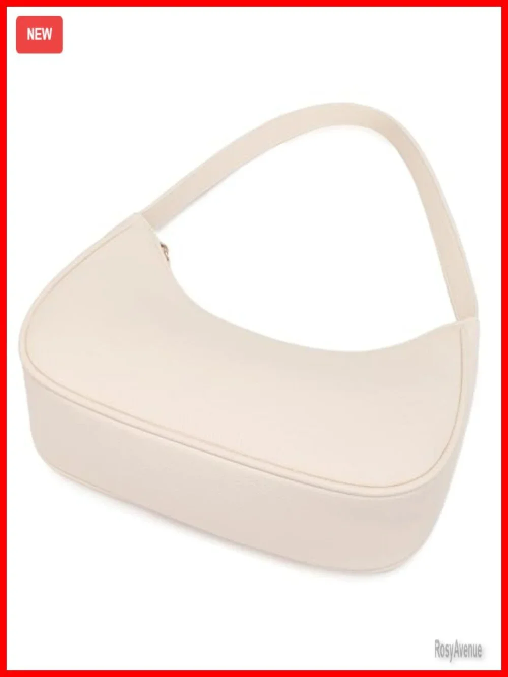 Lightweight PU Leather Hobo Shoulder Bag with Gold Hardware - Casual Daily Purse